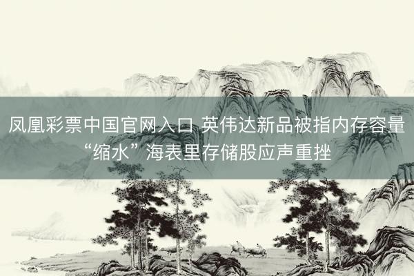 凤凰彩票中国官网入口 英伟达新品被指内存容量“缩水” 海表里存储股应声重挫