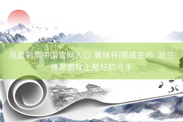 凤凰彩票中国官网入口 寰球杯|挪威主帅: 哈兰德是寰球上最好的弓手